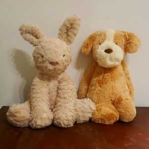 Pair of jellycat plush animals